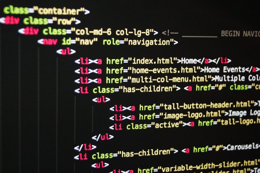 multi-color computer code on black screen
