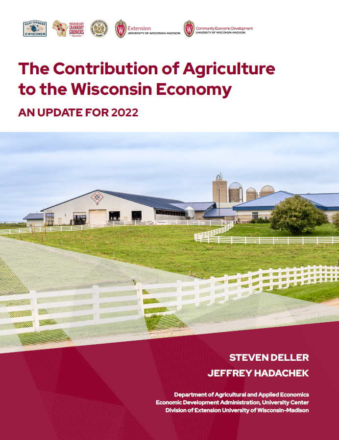 Cover of the report The Contribution of Agriculture to the Wisconsin Economy - An Update for 2024