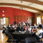 Carson Gulley Commons filled with Case Competition participants clapping for the final presenting group.